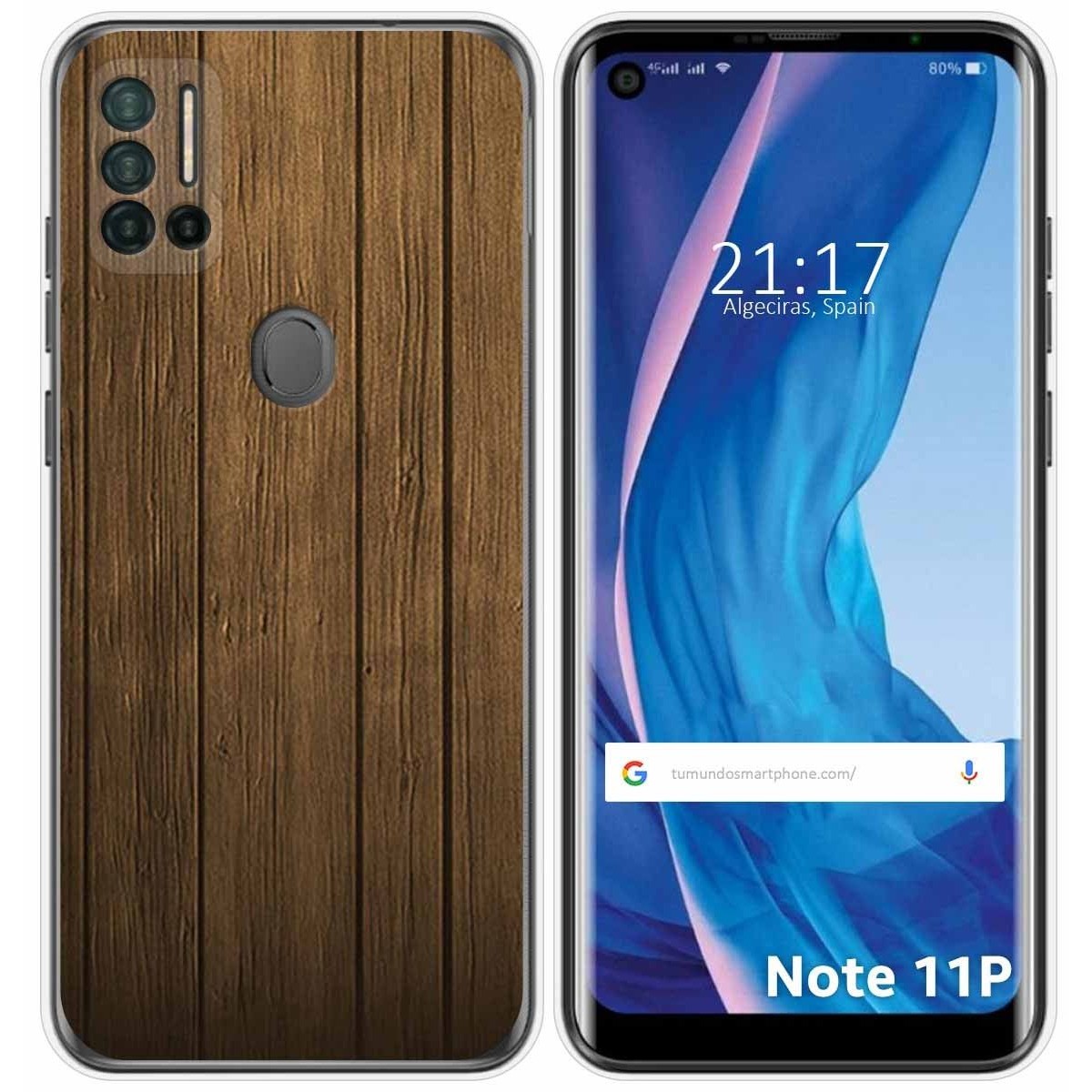 Funda Silicona para Ulefone Note 11P diseño Madera Dibujos