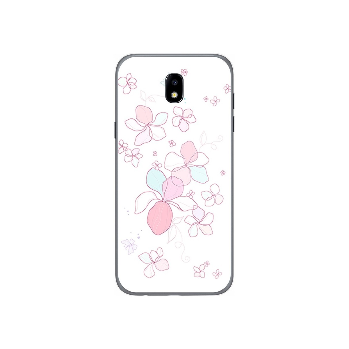 Funda Gel Tpu para Samsung Galaxy J5 (2017) Diseño Flores Minimal Dibujos