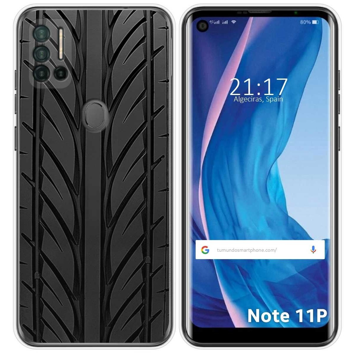 Funda Silicona para Ulefone Note 11P diseño Neumatico Dibujos