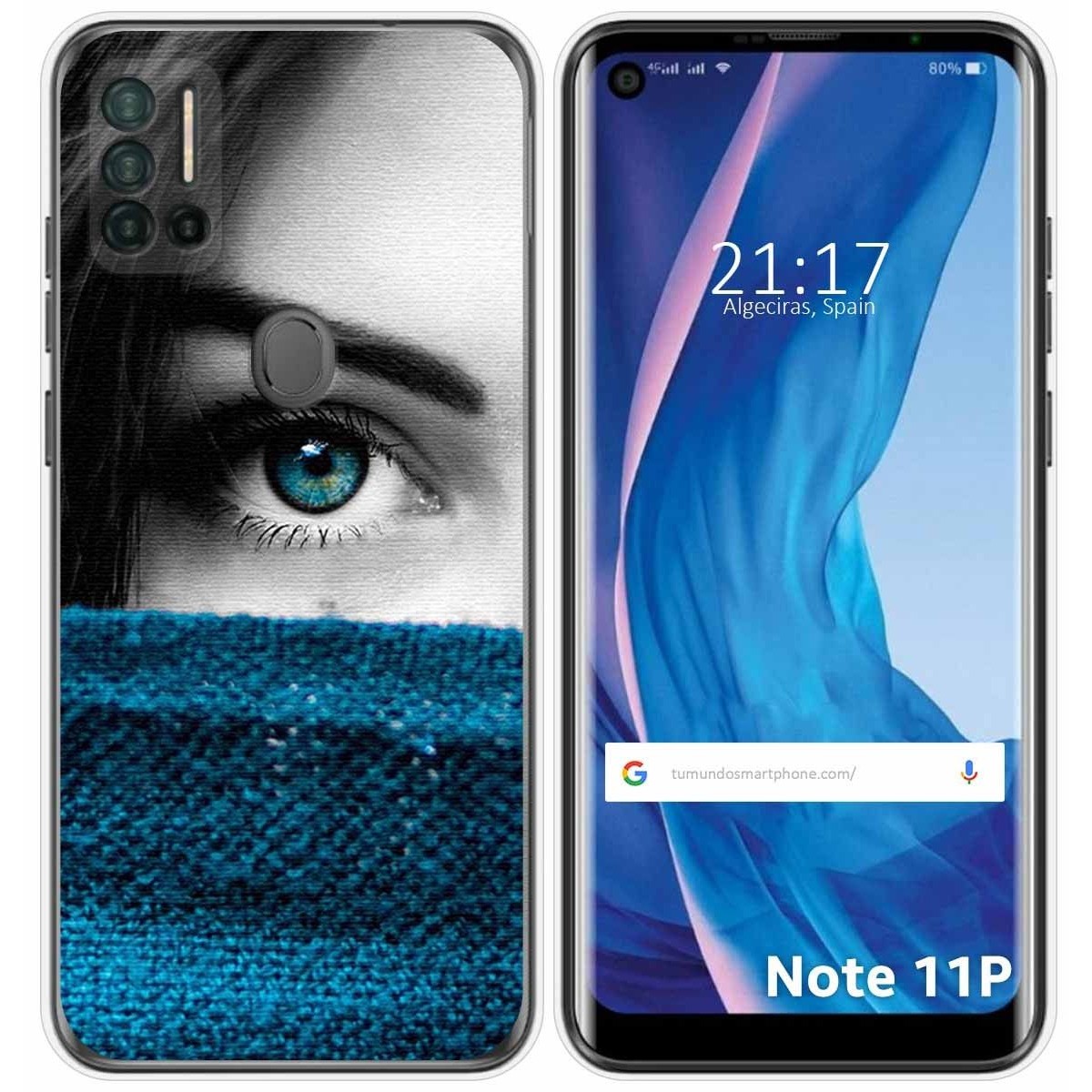Funda Silicona para Ulefone Note 11P diseño Ojo Dibujos