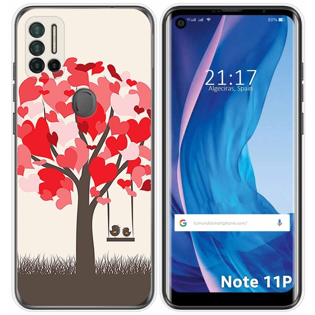 Funda Silicona para Ulefone Note 11P diseño Pajaritos Dibujos