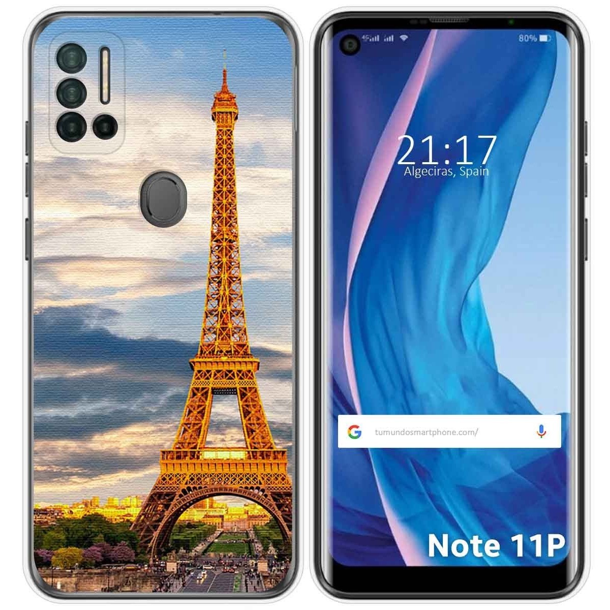 Funda Silicona para Ulefone Note 11P diseño Paris Dibujos