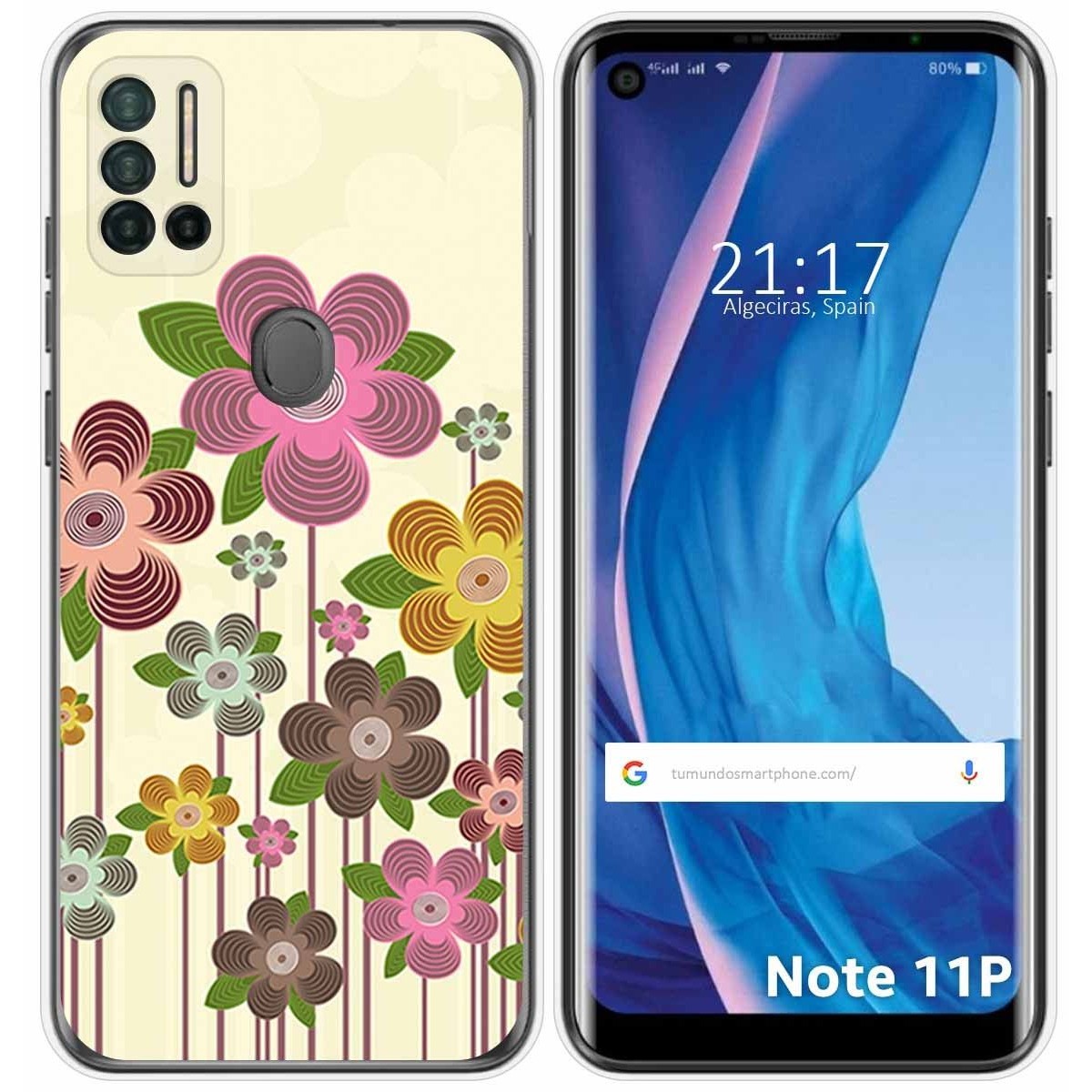 Funda Silicona para Ulefone Note 11P diseño Primavera En Flor Dibujos