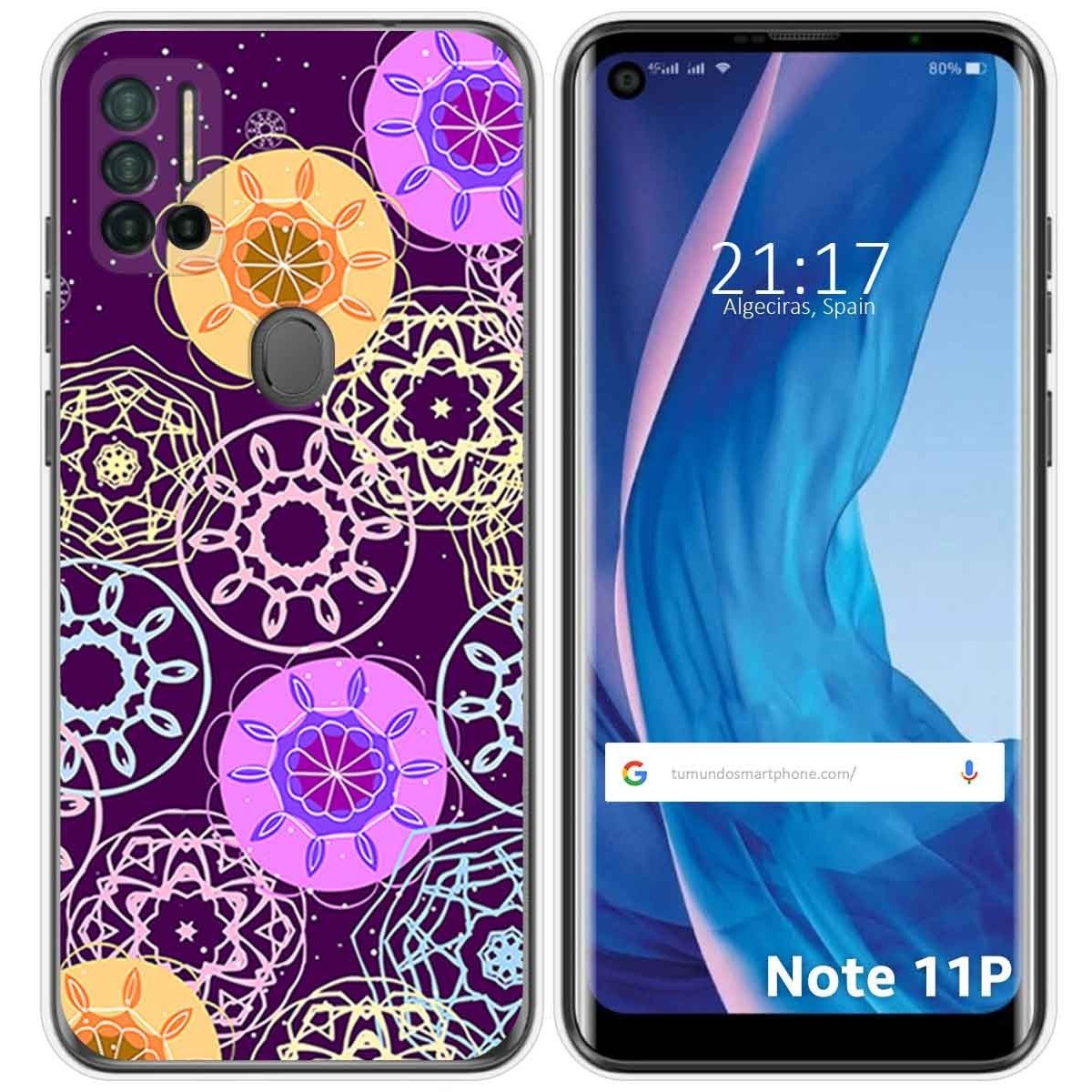 Funda Silicona para Ulefone Note 11P diseño Radial Dibujos