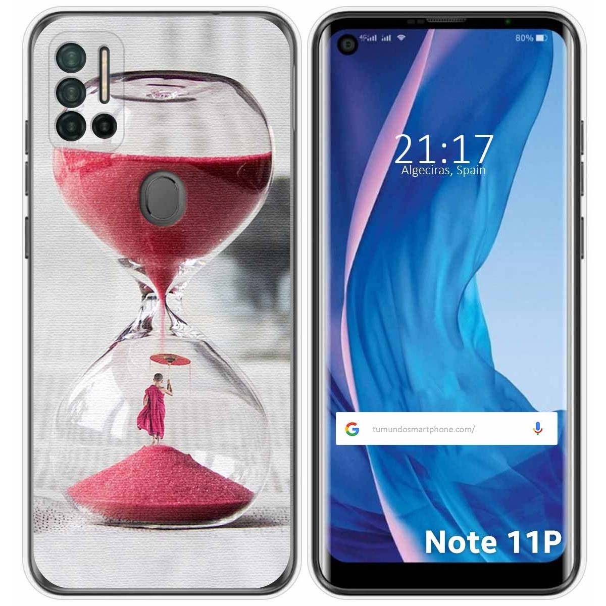 Funda Silicona para Ulefone Note 11P diseño Reloj Dibujos