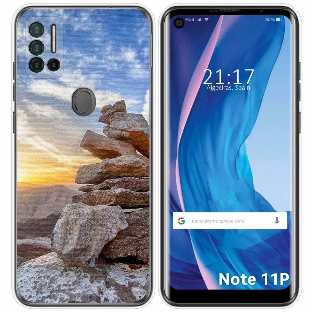 Funda Silicona para Ulefone Note 11P diseño Sunset Dibujos