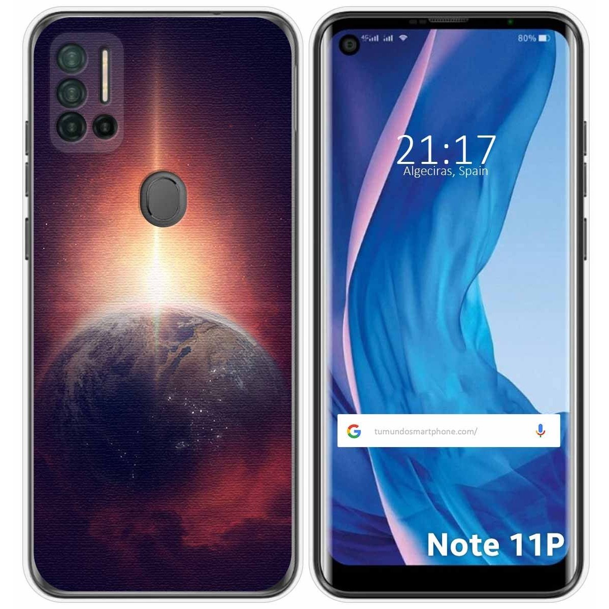 Funda Silicona para Ulefone Note 11P diseño Tierra Dibujos