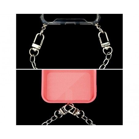 Colgante Cadena Estilo Mármol color Gris para Teléfono con Adaptador y tornillos