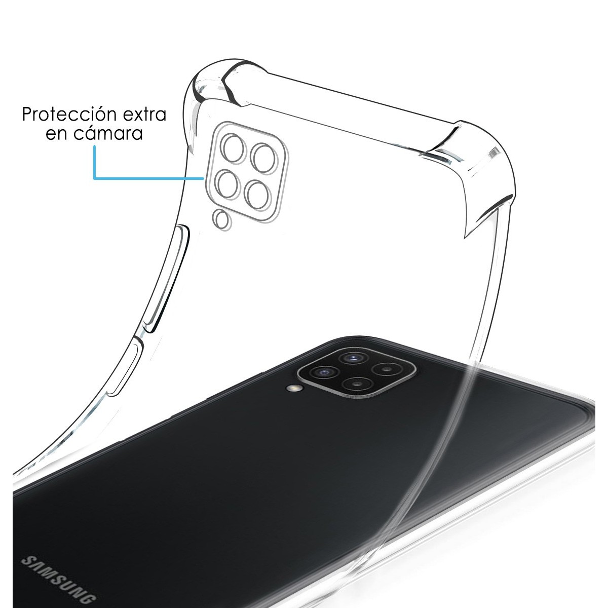 Funda Gel Tpu Antigolpes Transparente para Samsung Galaxy A22 4G / M22