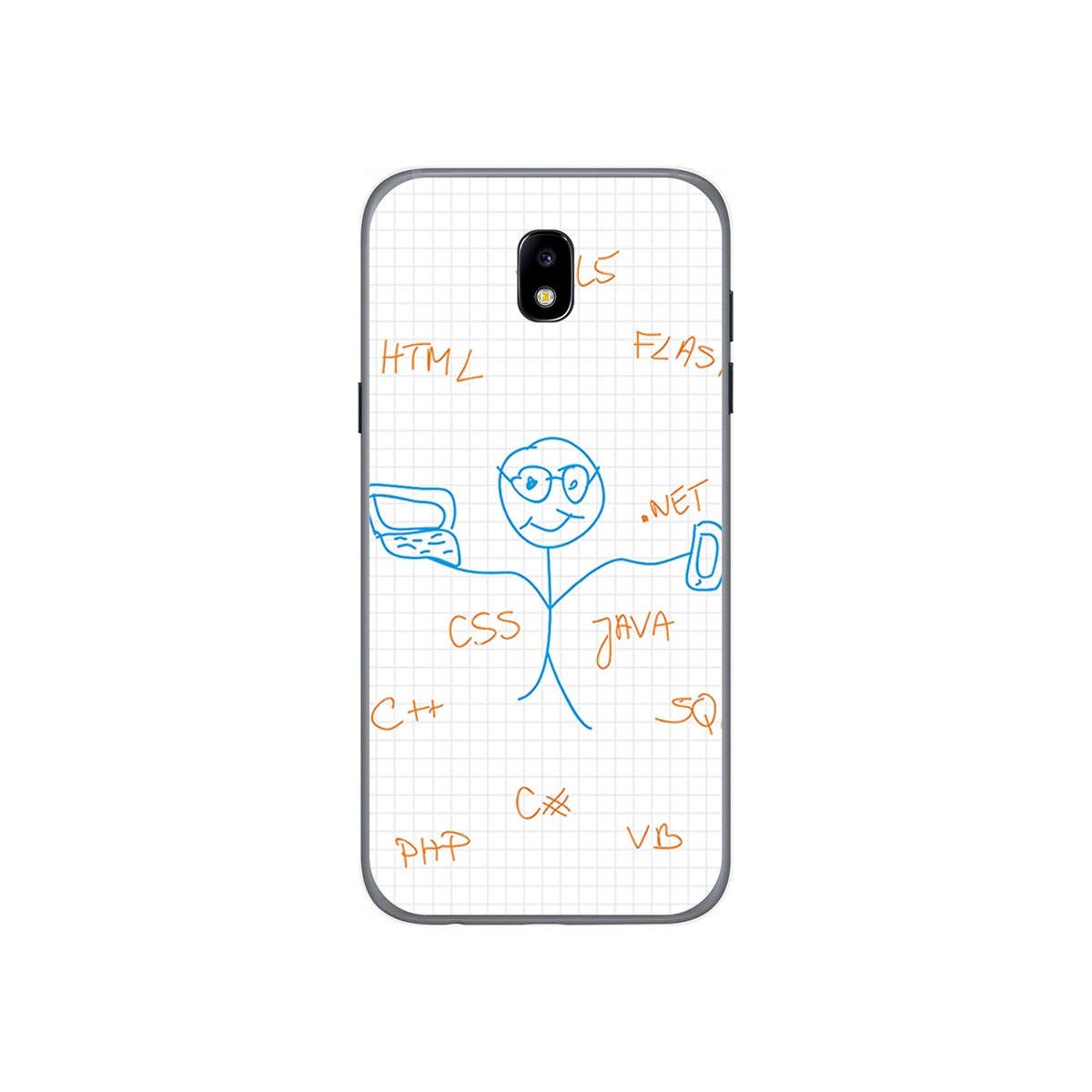Funda Gel Tpu para Samsung Galaxy J5 (2017) Diseño Informatico Dibujos