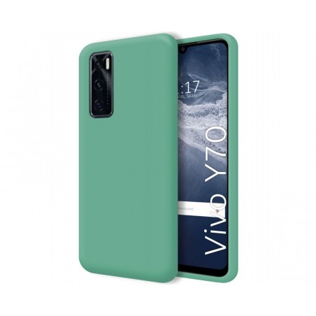 Funda Silicona Líquida Ultra Suave para Vivo Y70 color Verde