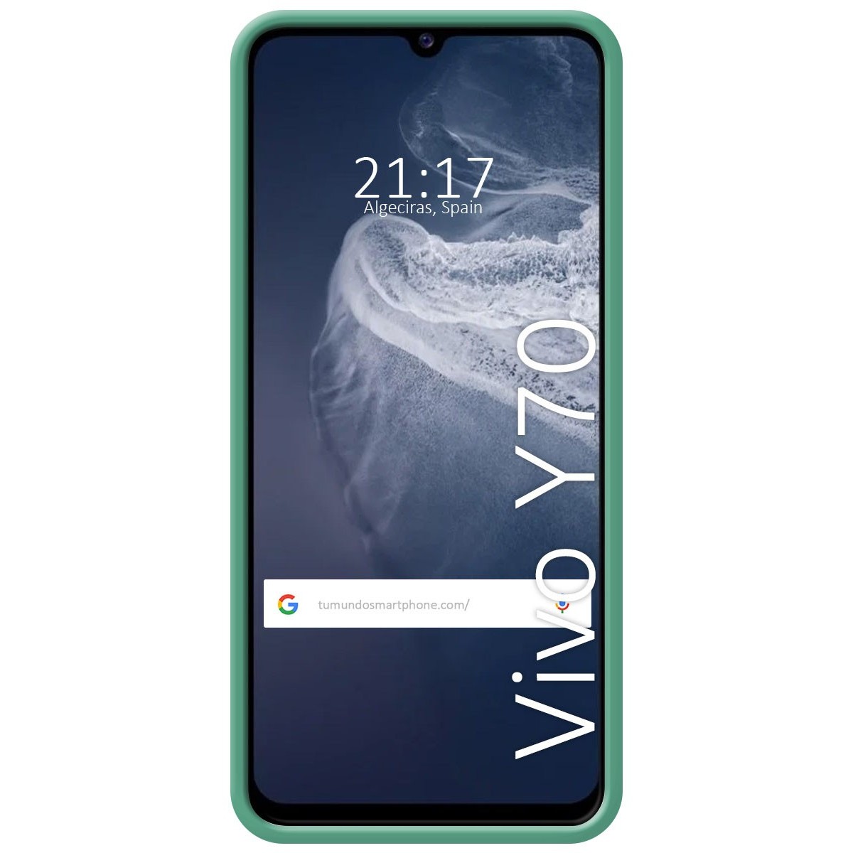 Funda Silicona Líquida Ultra Suave para Vivo Y70 color Verde