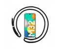 Funda Colgante Transparente para Samsung Galaxy M32 con Cordon Negro