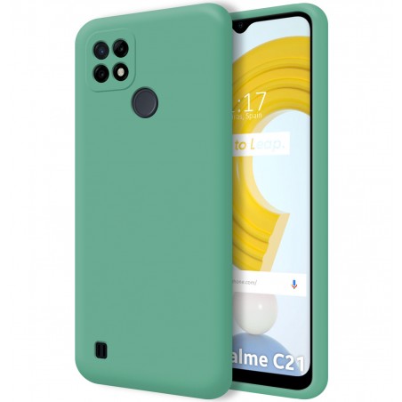 Funda Silicona Líquida Ultra Suave para Realme C21 color Verde