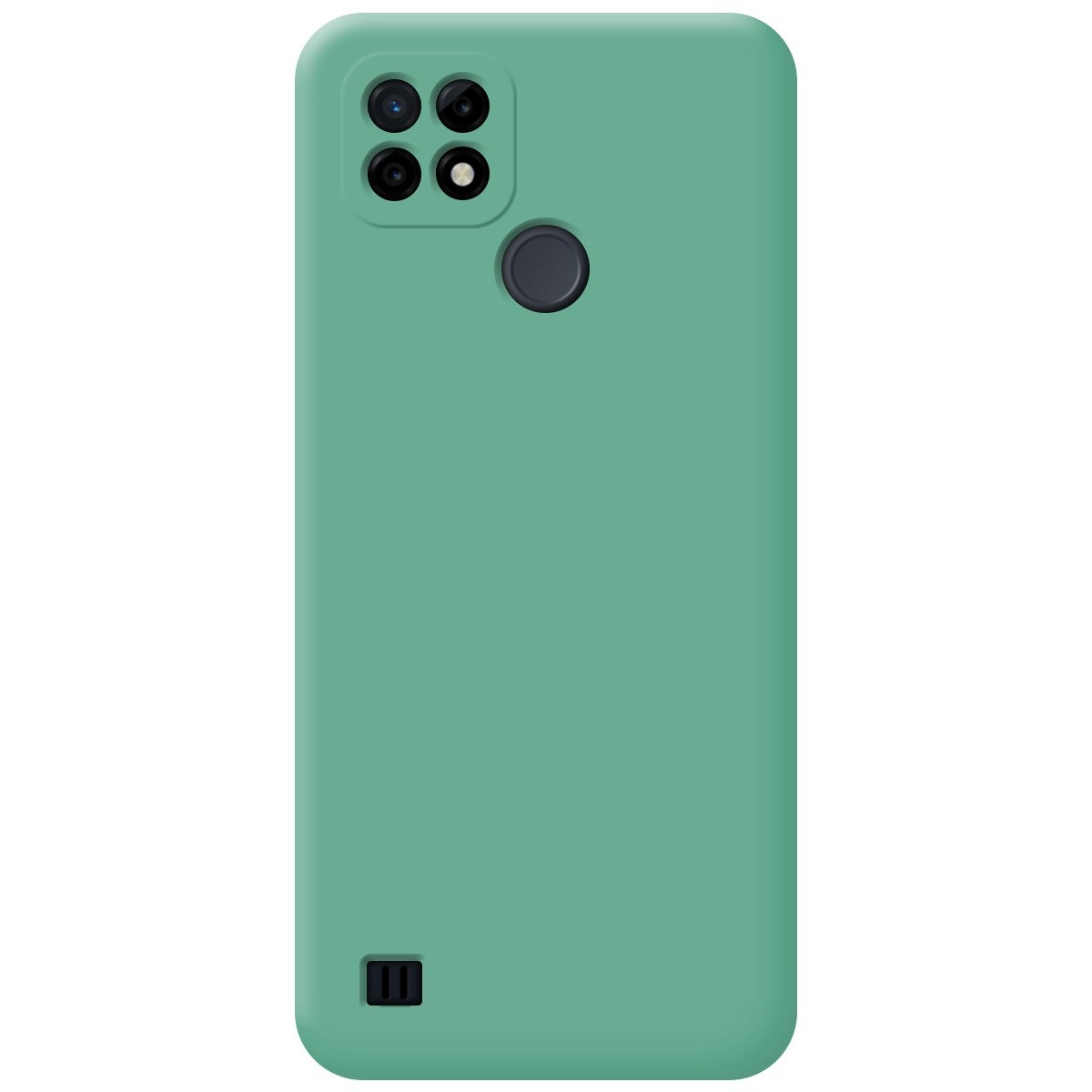 Funda Silicona Líquida Ultra Suave para Realme C21 color Verde