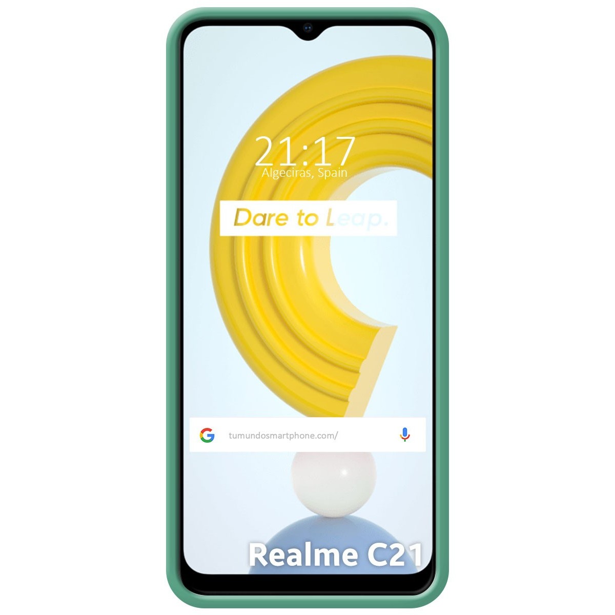 Funda Silicona Líquida Ultra Suave para Realme C21 color Verde