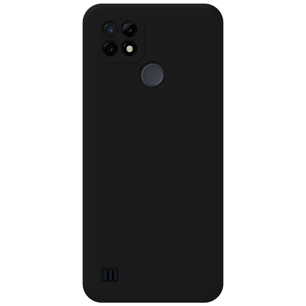 Funda Silicona Líquida Ultra Suave para Realme C21 color Negra