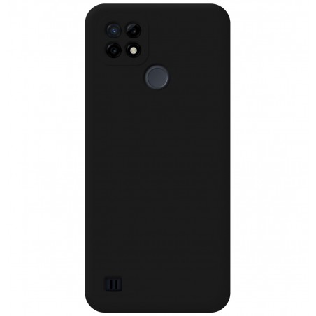 Funda Silicona Líquida Ultra Suave para Realme C21 color Negra