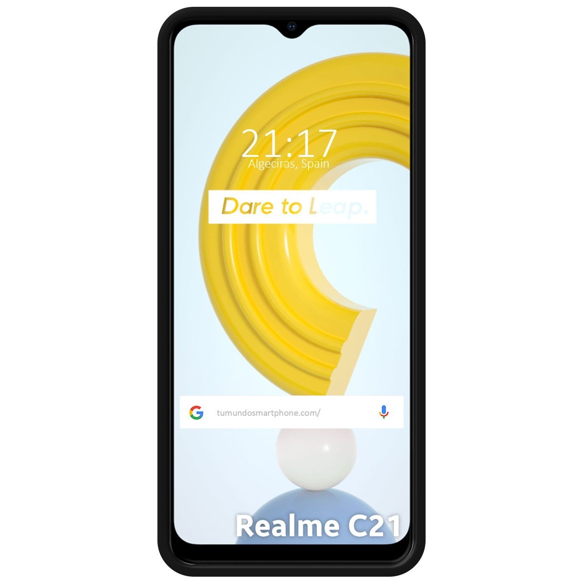 Funda Silicona Líquida Ultra Suave para Realme C21 color Negra