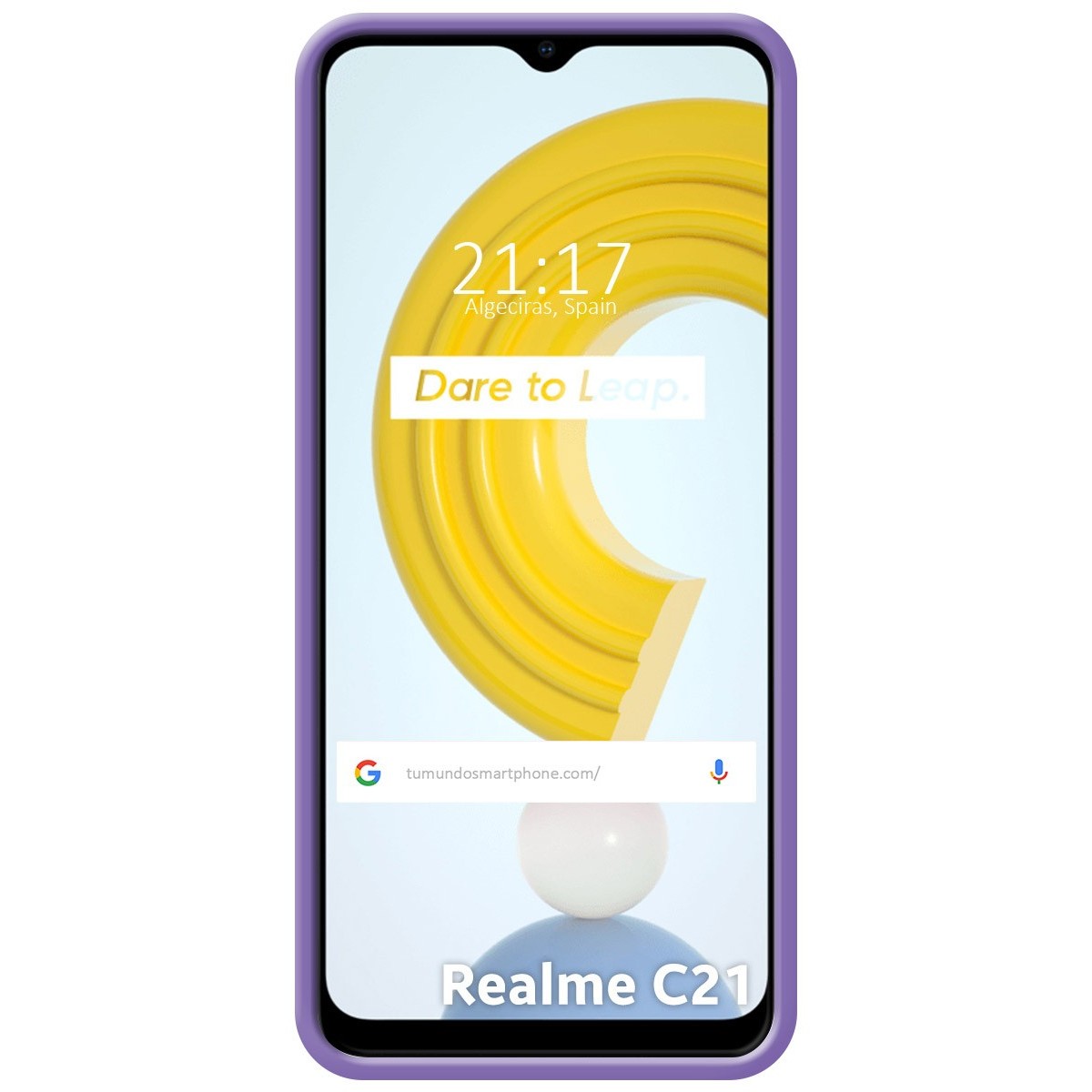 Funda Silicona Líquida Ultra Suave para Realme C21 color Morada