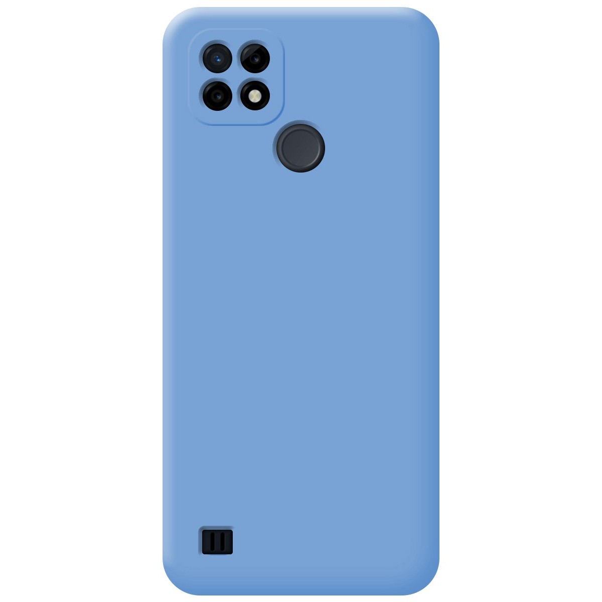 Funda Silicona Líquida Ultra Suave para Realme C21 color Azul