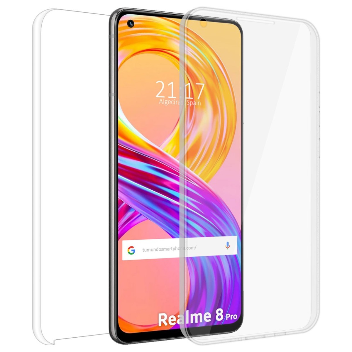 Funda Doble Transparente Pc + Tpu Full Body 360 para Realme 8 4G / 8 Pro