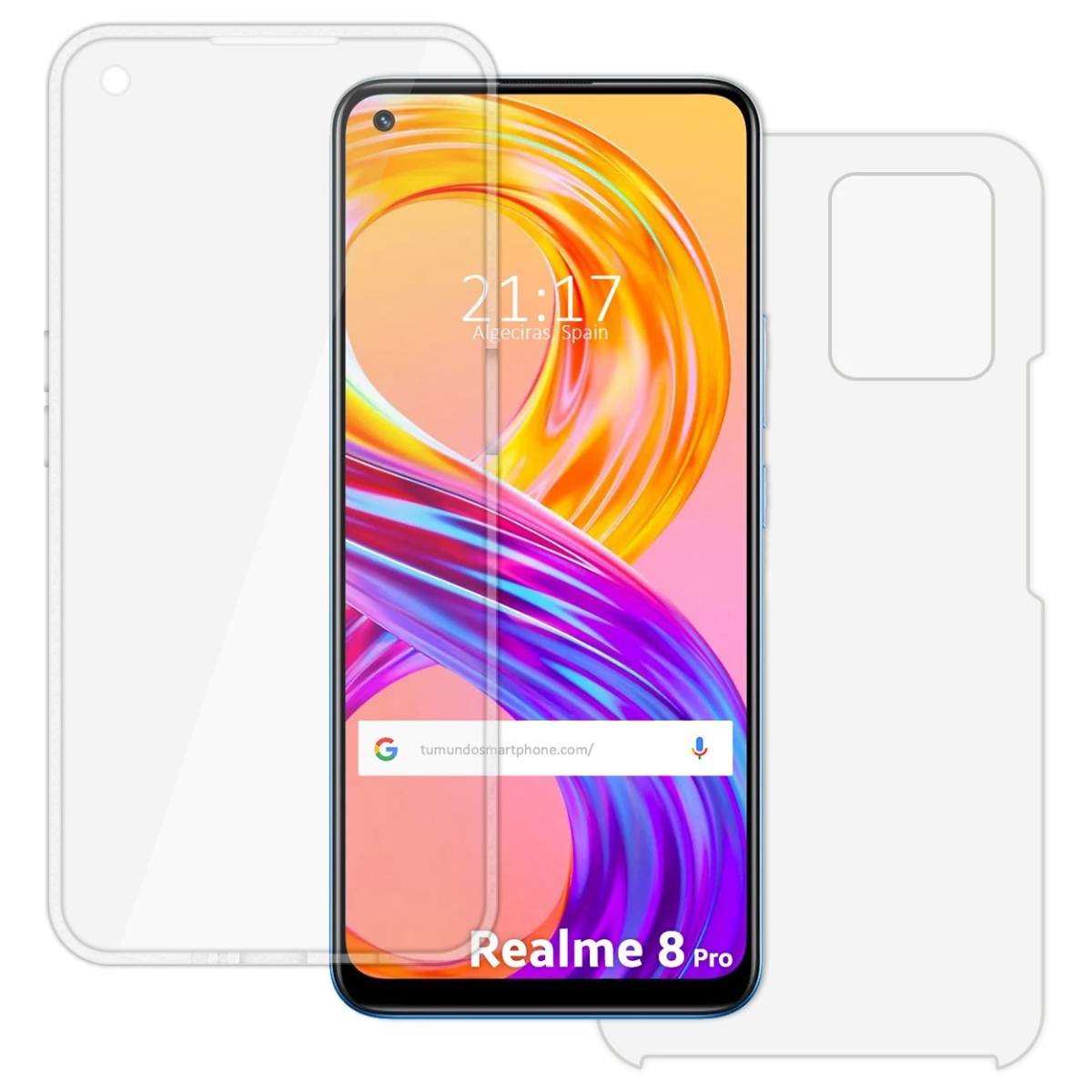 Funda Doble Transparente Pc + Tpu Full Body 360 para Realme 8 4G / 8 Pro