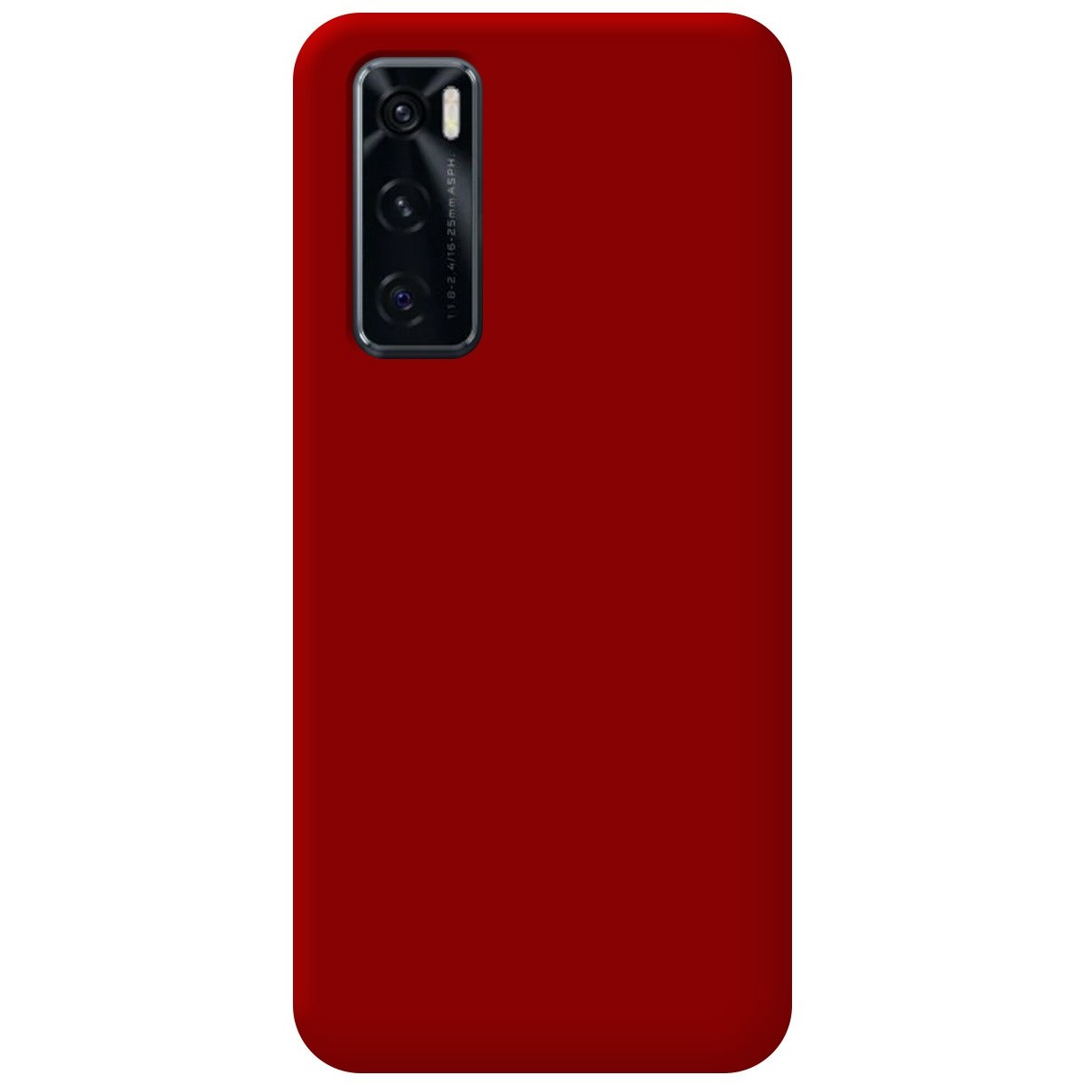 Funda Silicona Líquida Ultra Suave para Vivo Y70 color Roja