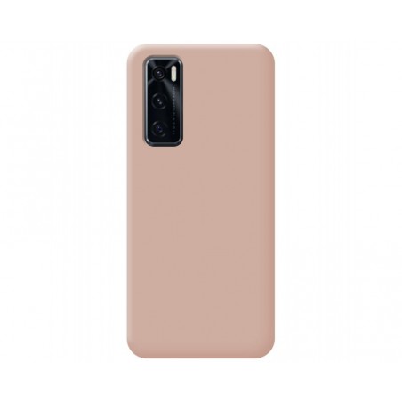 Funda Silicona Líquida Ultra Suave para Vivo Y70 color Rosa