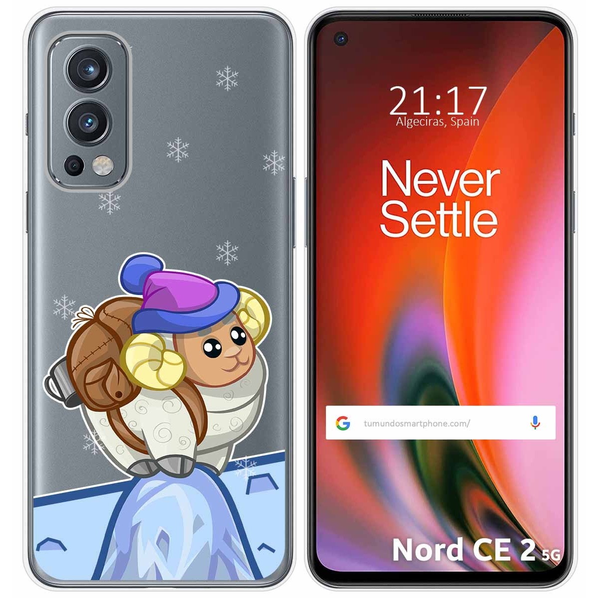 Funda Silicona Transparente para OnePlus Nord 2 5G diseño Cabra Dibujos