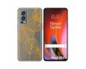 Funda Silicona Transparente para OnePlus Nord 2 5G diseño Hojas Dibujos