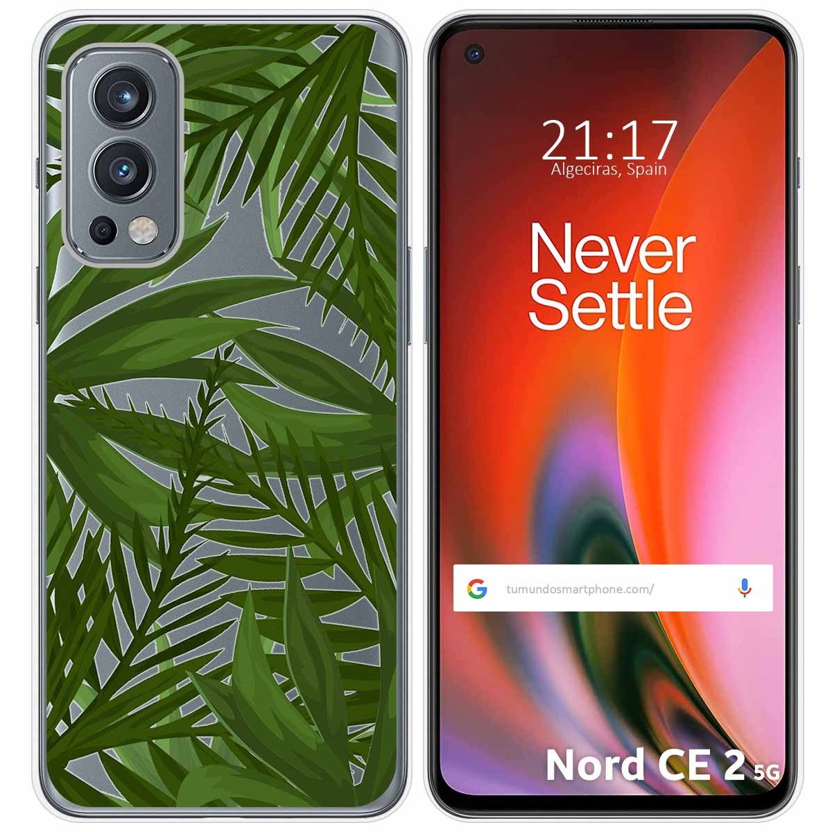 Funda Silicona Transparente para OnePlus Nord 2 5G diseño Jungla Dibujos