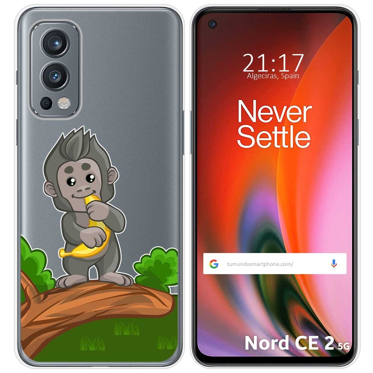 Funda Silicona Transparente para OnePlus Nord 2 5G diseño Mono Dibujos