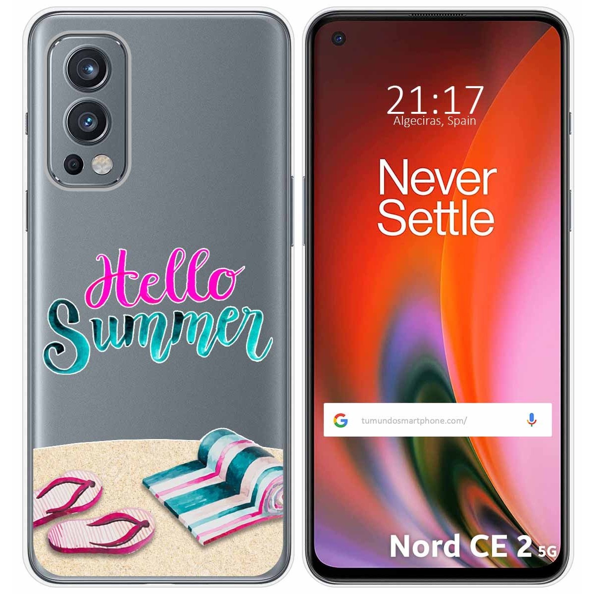 Funda Silicona Transparente para OnePlus Nord 2 5G diseño Summer Dibujos