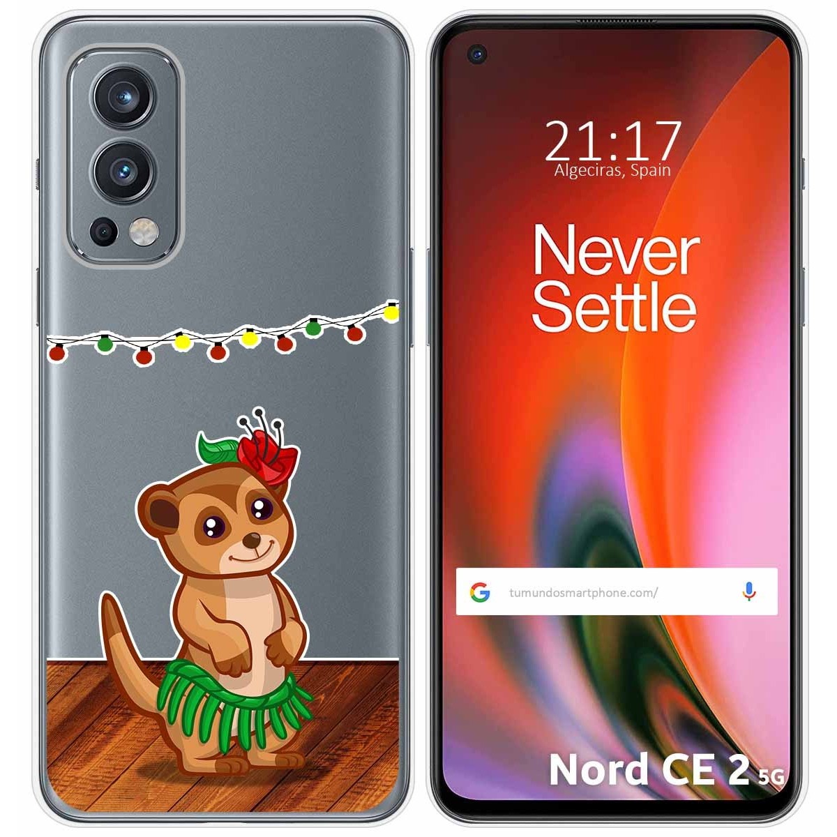 Funda Silicona Transparente para OnePlus Nord 2 5G diseño Suricata Dibujos