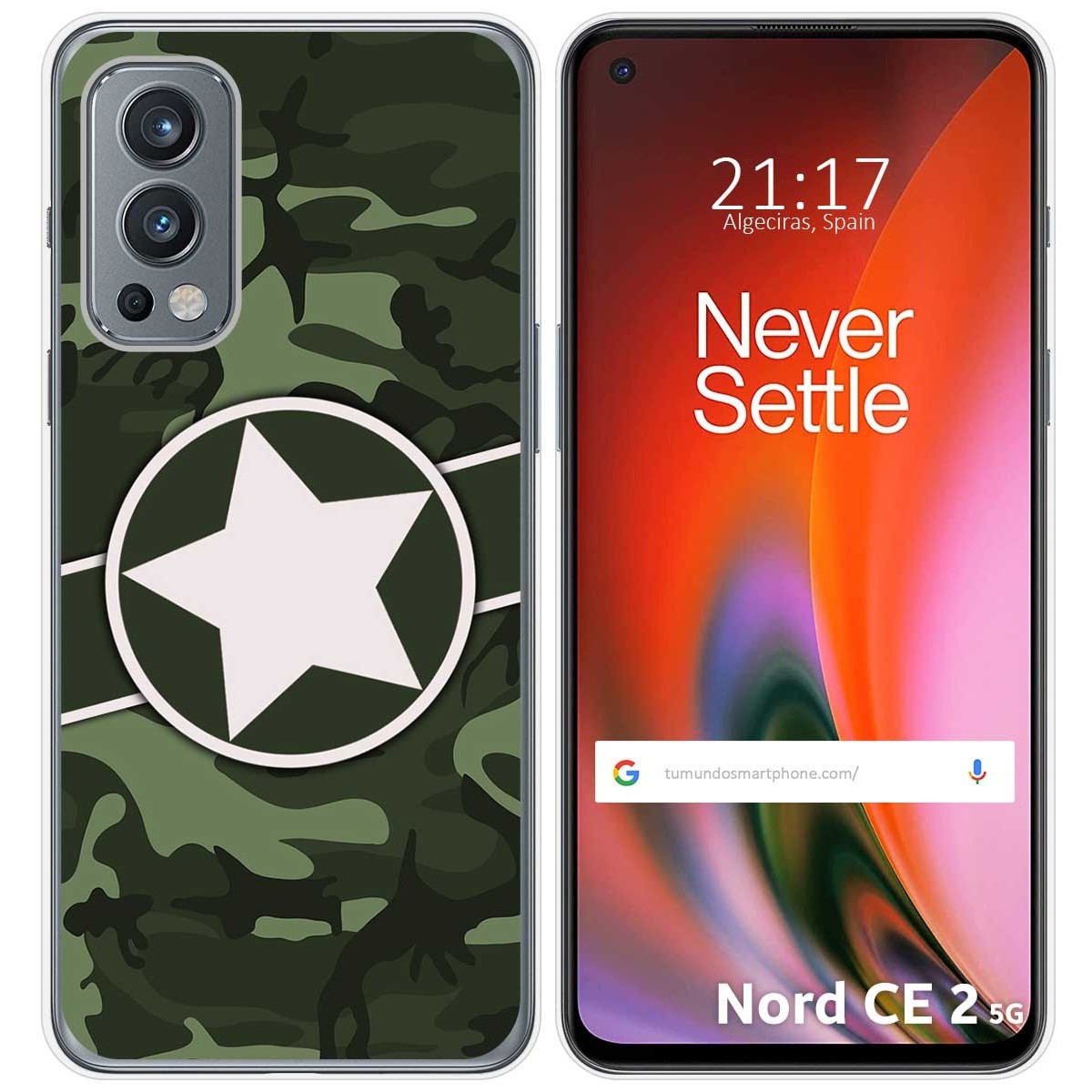 Funda Silicona para OnePlus Nord 2 5G diseño Camuflaje 01 Dibujos