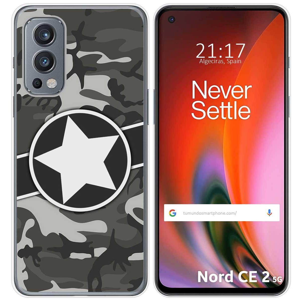 Funda Silicona para OnePlus Nord 2 5G diseño Camuflaje 02 Dibujos