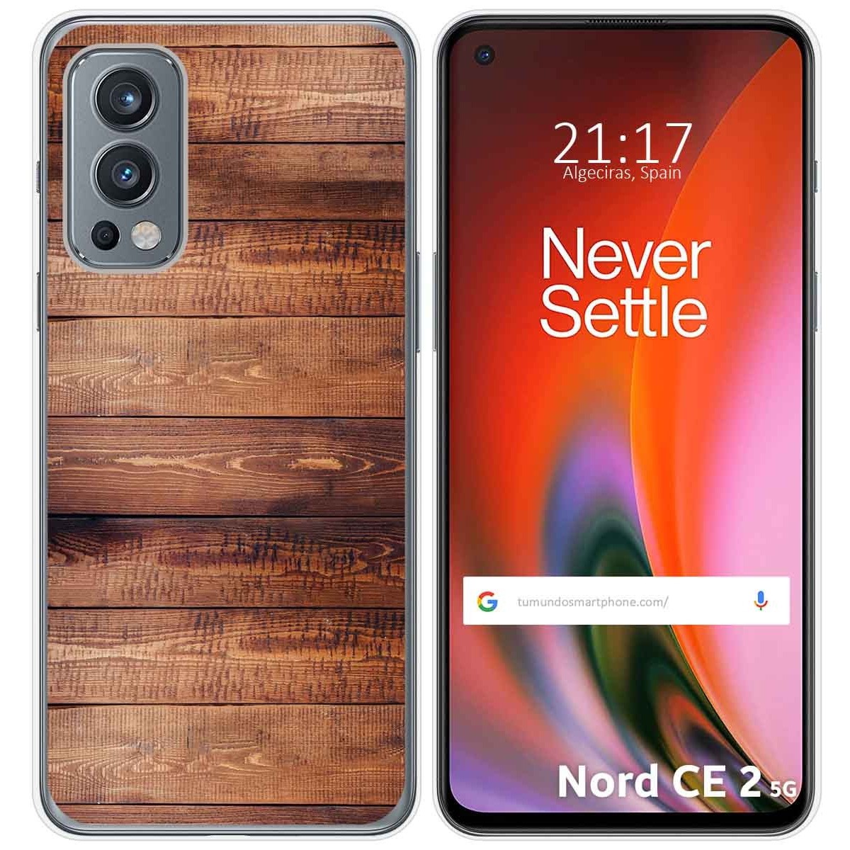 Funda Silicona para OnePlus Nord 2 5G diseño Madera 02 Dibujos