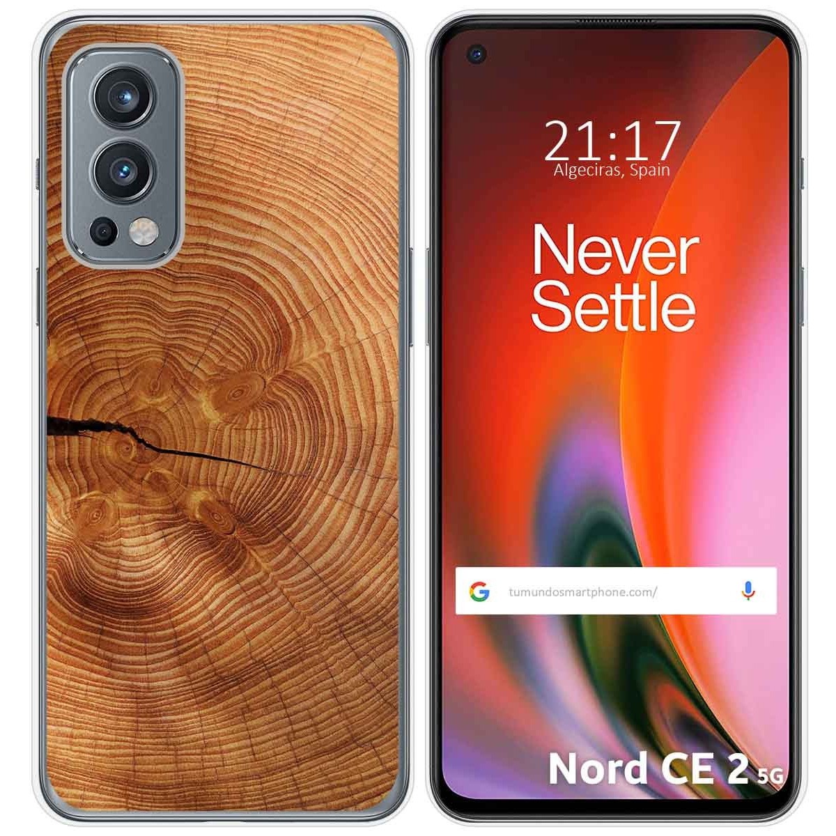 Funda Silicona para OnePlus Nord 2 5G diseño Madera 04 Dibujos