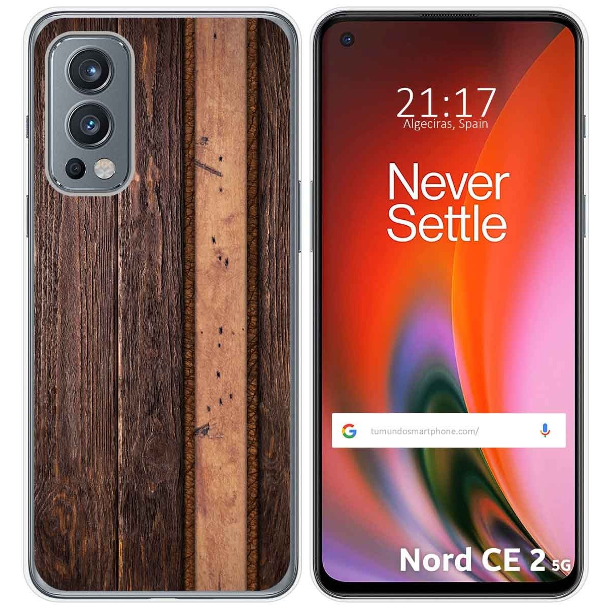 Funda Silicona para OnePlus Nord 2 5G diseño Madera 05 Dibujos