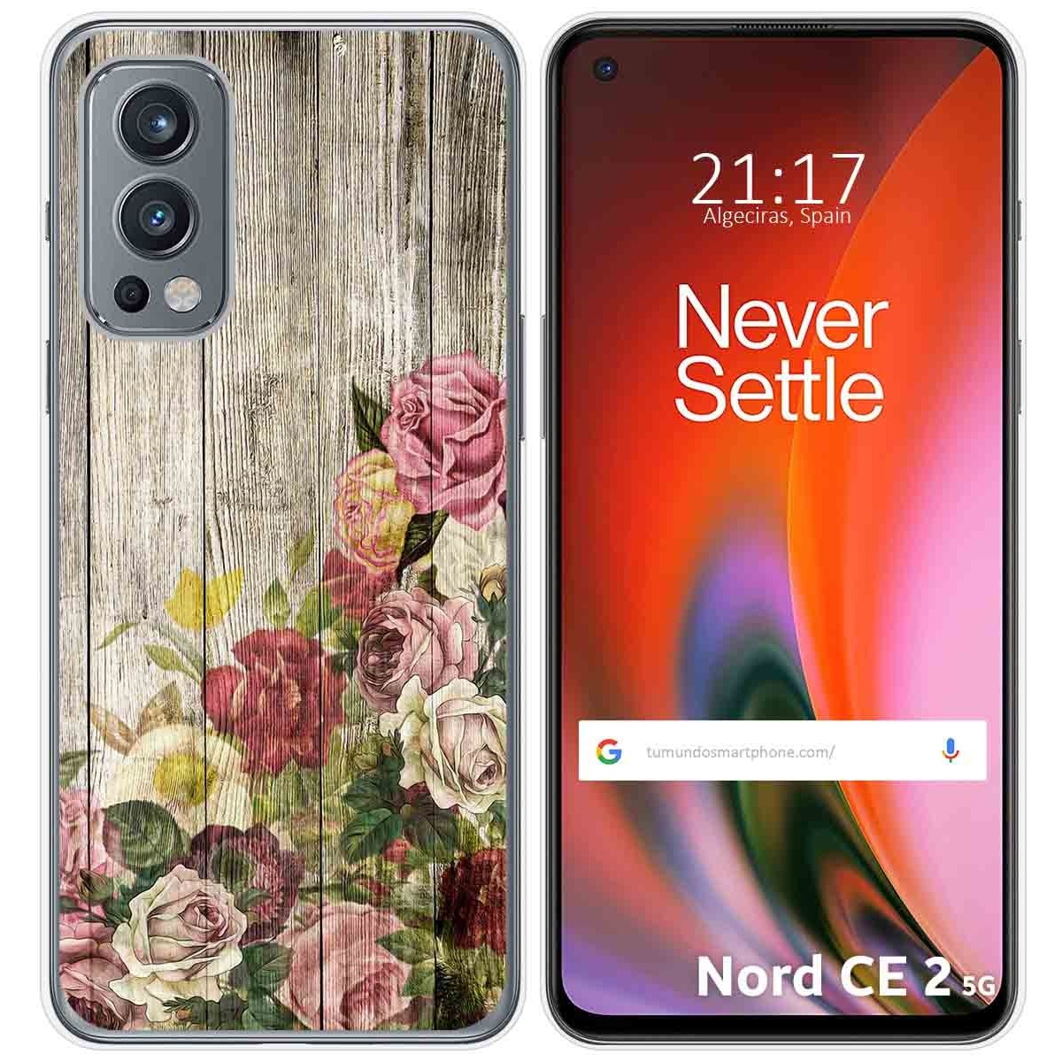 Funda Silicona para OnePlus Nord 2 5G diseño Madera 08 Dibujos