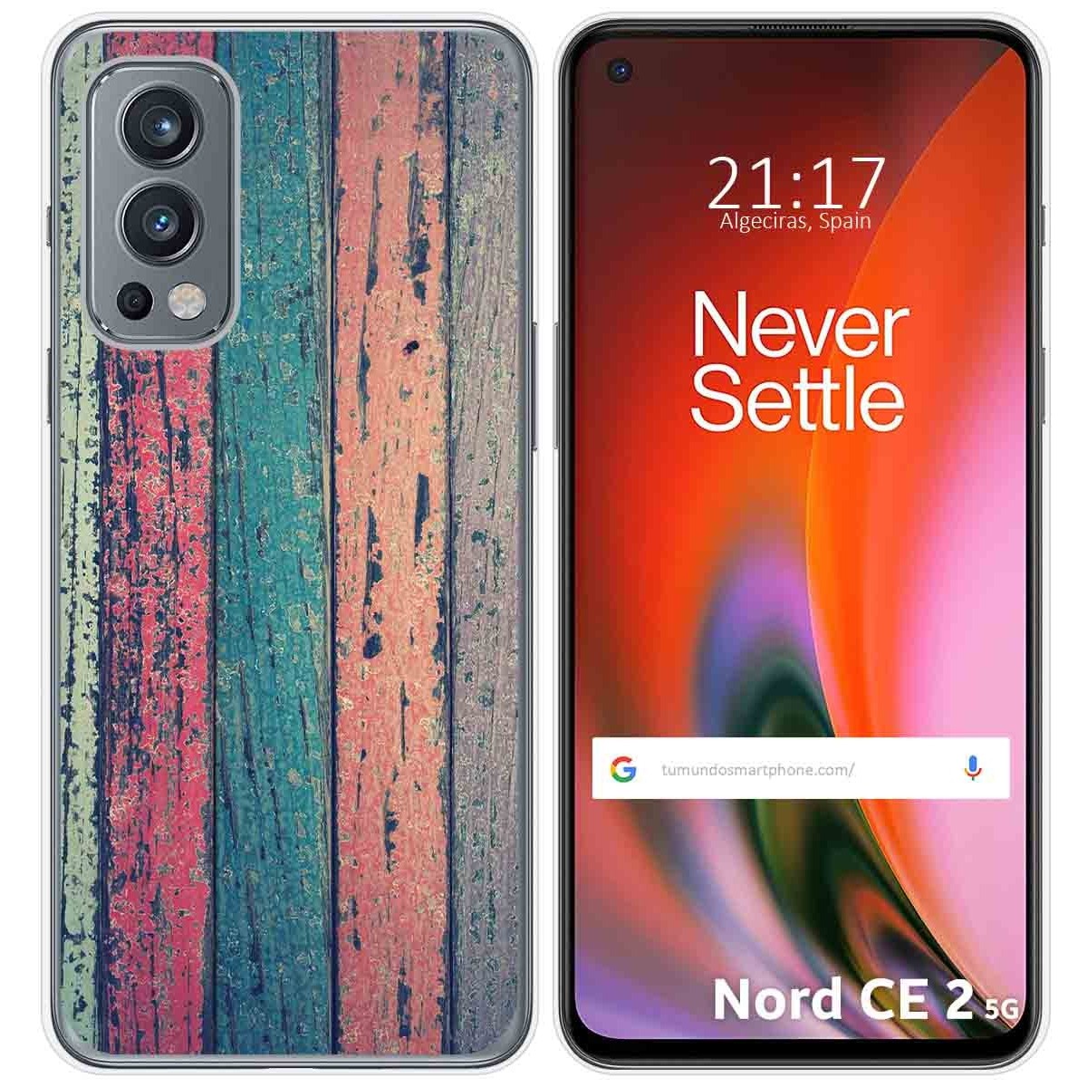 Funda Silicona para OnePlus Nord 2 5G diseño Madera 10 Dibujos