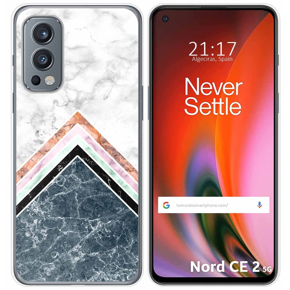 Funda Silicona para OnePlus Nord 2 5G diseño Mármol 05 Dibujos