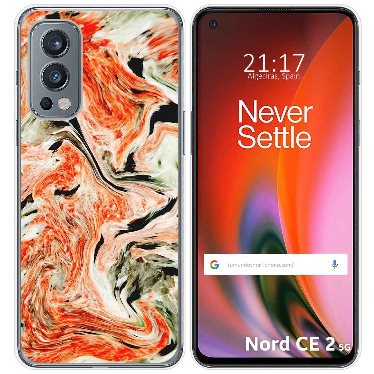 Funda Silicona para OnePlus Nord 2 5G diseño Mármol 12 Dibujos