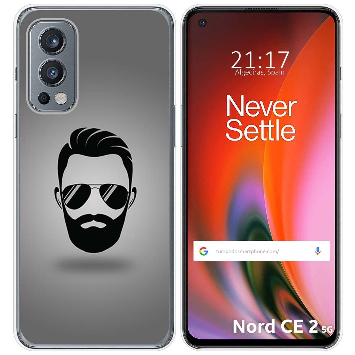 Funda Silicona para OnePlus Nord 2 5G diseño Barba Dibujos