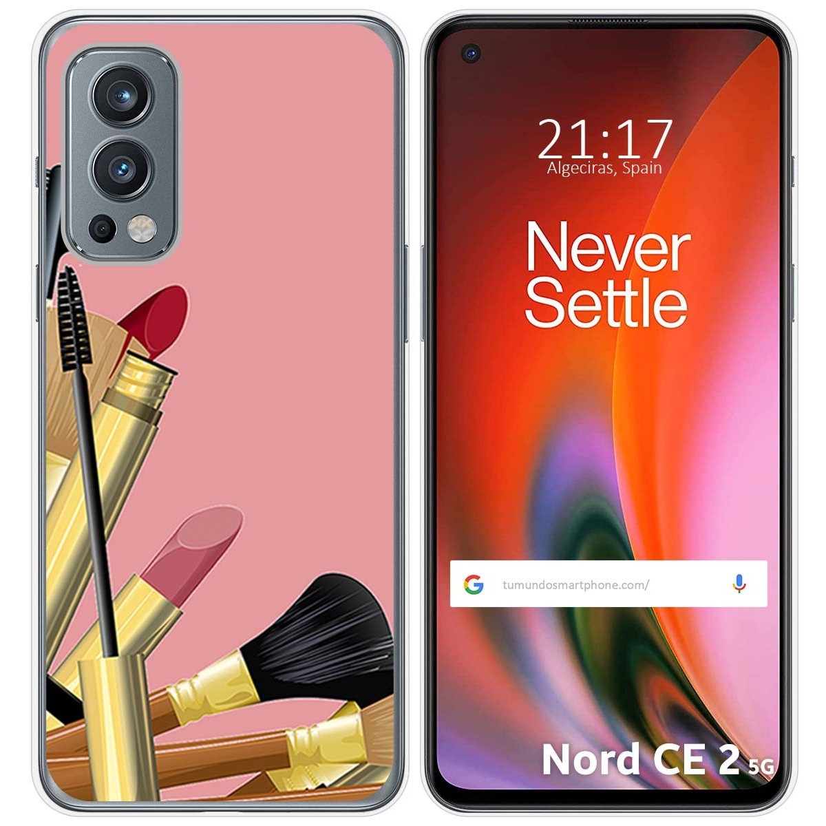Funda Silicona para OnePlus Nord 2 5G diseño Brochas Dibujos