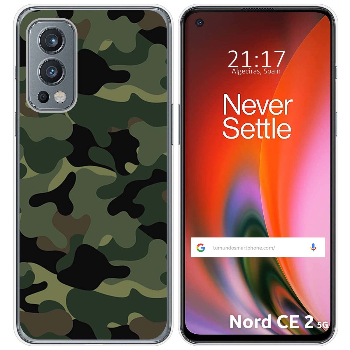 Funda Silicona para OnePlus Nord 2 5G diseño Camuflaje Dibujos