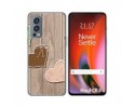 Funda Silicona para OnePlus Nord 2 5G diseño Corazones Madera Dibujos