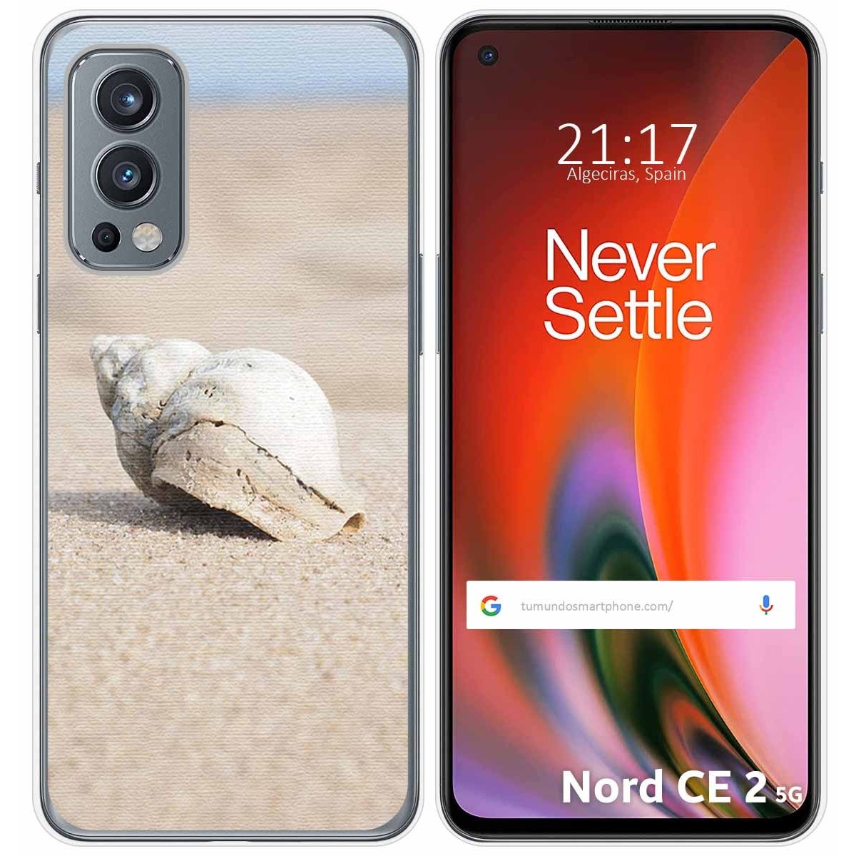 Funda Silicona para OnePlus Nord 2 5G diseño Concha Dibujos