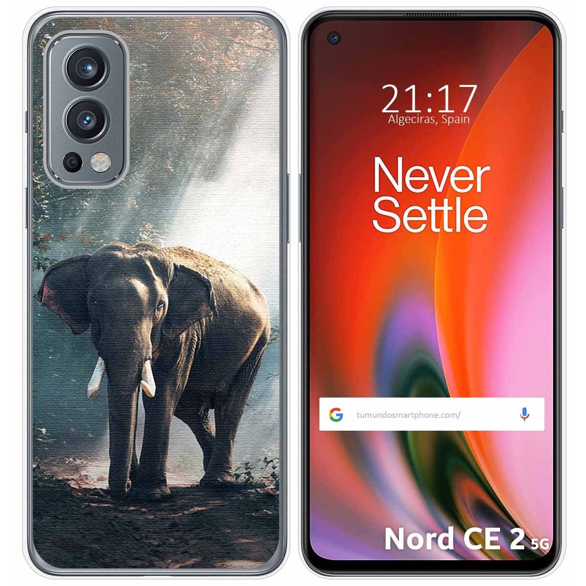 Funda Silicona para OnePlus Nord 2 5G diseño Elefante Dibujos